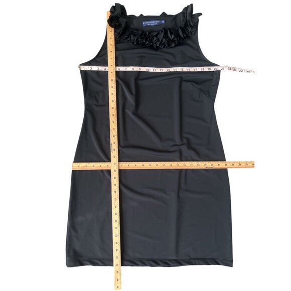 Katherine Way Black Ruffled Neck Sleeveless Performance Activewear Dress XL - Picture 8 of 8
